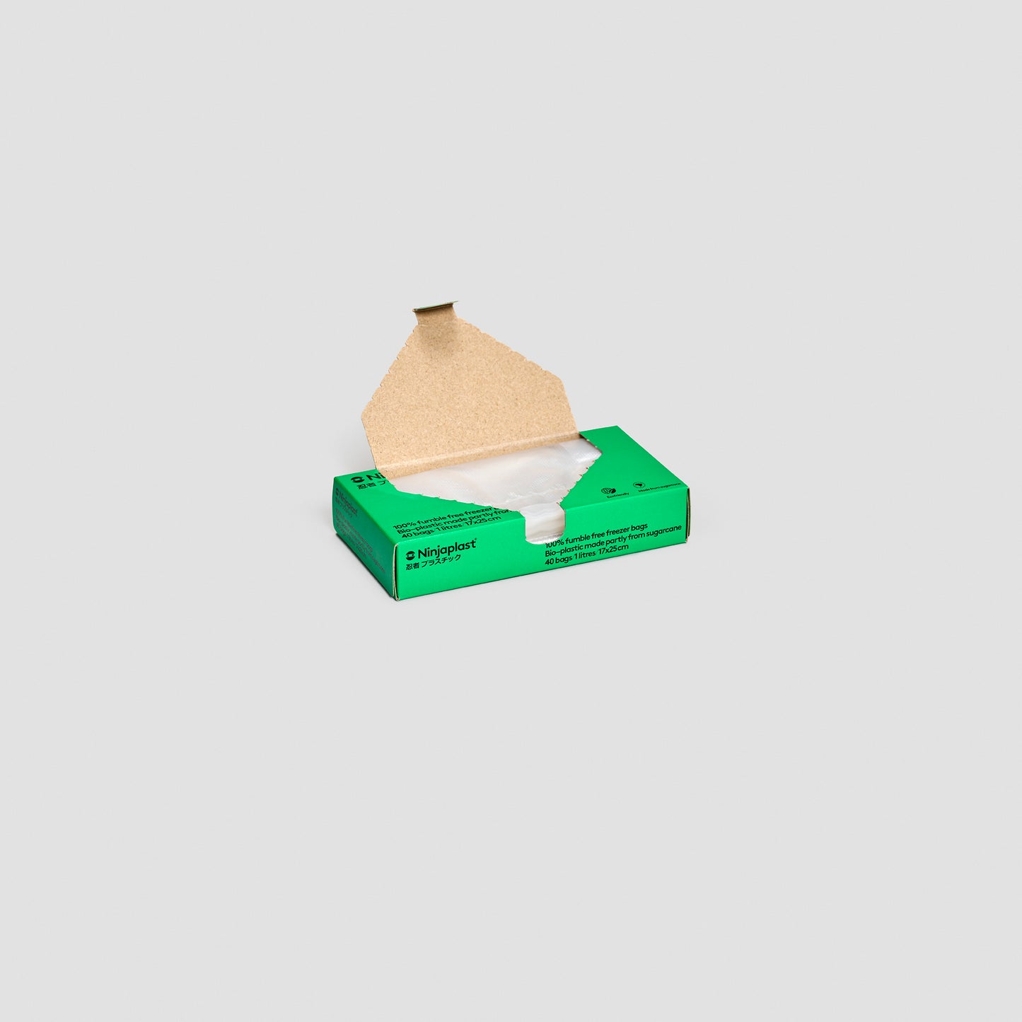 Gefrierbeutel Bioplastik,1 Liter 40er-Pack
